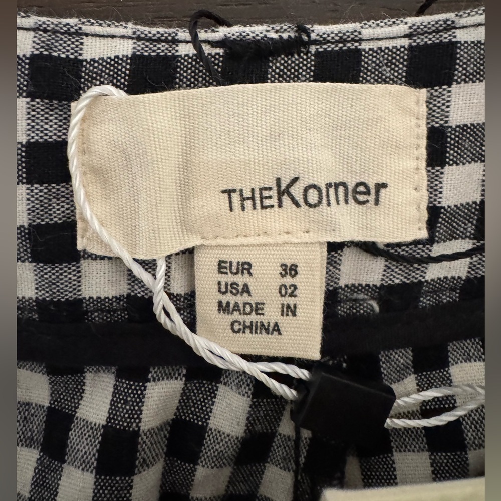 THE KORNER Black & White Gingham Shorts – NWT Size 2 (EUR 36) (0018) - Picture 7 of 8